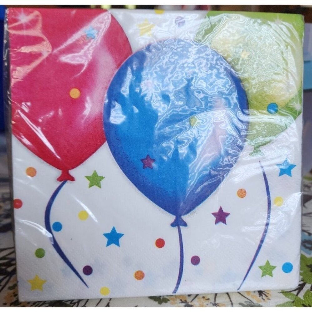 Luncheon Napkins Balloons 20 Count Package